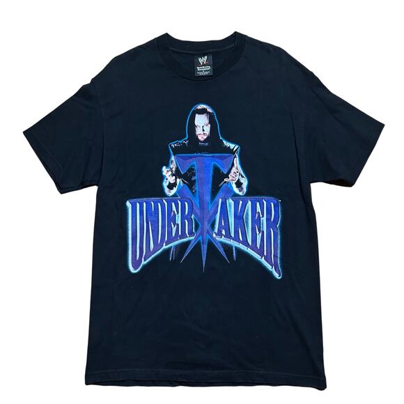 Vintage WWE Undertaker Big Graphic Wrestling Double Sided T-Shirt L WWF - Picture 1 of 4